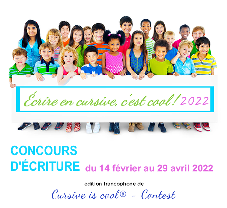 Écrire en cursive, c'est cool! Concours d'écriture 2022